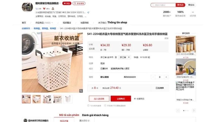 Cách xem thông tin Đặt mua hàng Chinagoods