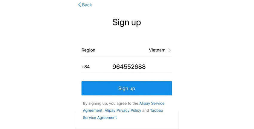 Cách mở tài khoản Alipay trên điện thoại