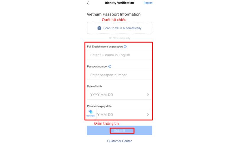 Xác minh chip hộ chiếu và khuôn mặt trên Alipay