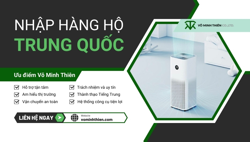 Order máy lọc khí Trung Quốc tại Võ Minh Thiên