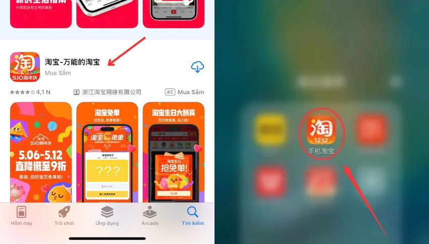 Tải ứng dụng Taobao