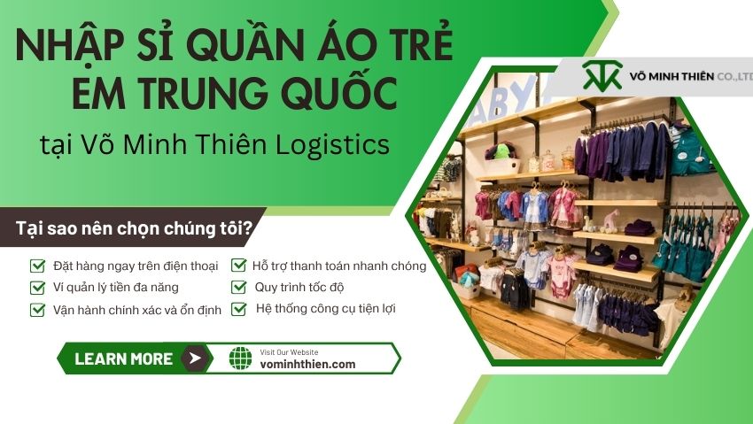 Đơn vị nhập sỉ quần áo trẻ em Trung Quốc uy tín