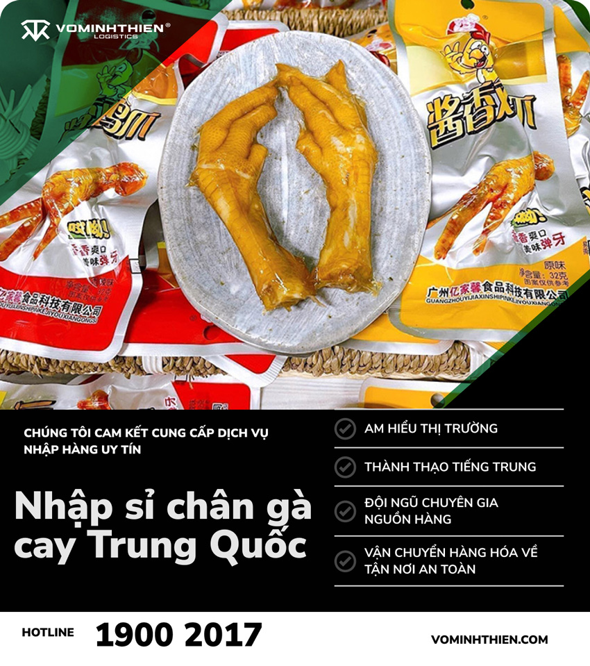 Đơn vị Order chân gà cay Trung Quốc chất lượng