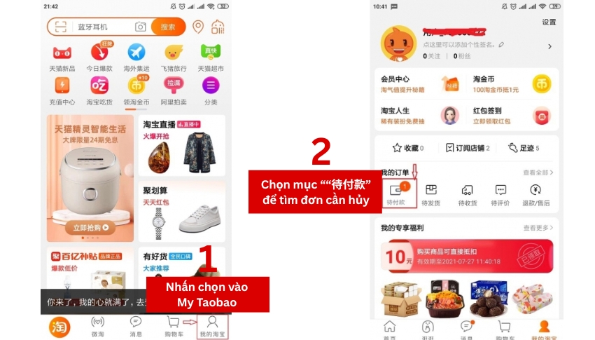 Cách huỷ đơn hàng trên taobao hiệu quả, dễ dàng
