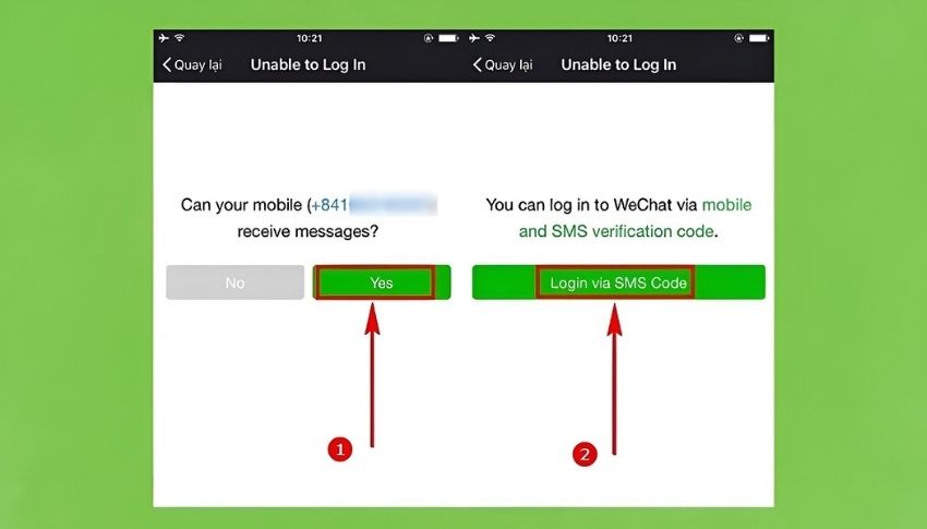 Yêu cầu mã xác nhận SMS