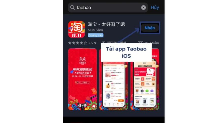 Cài đặt ứng dụng Taobao