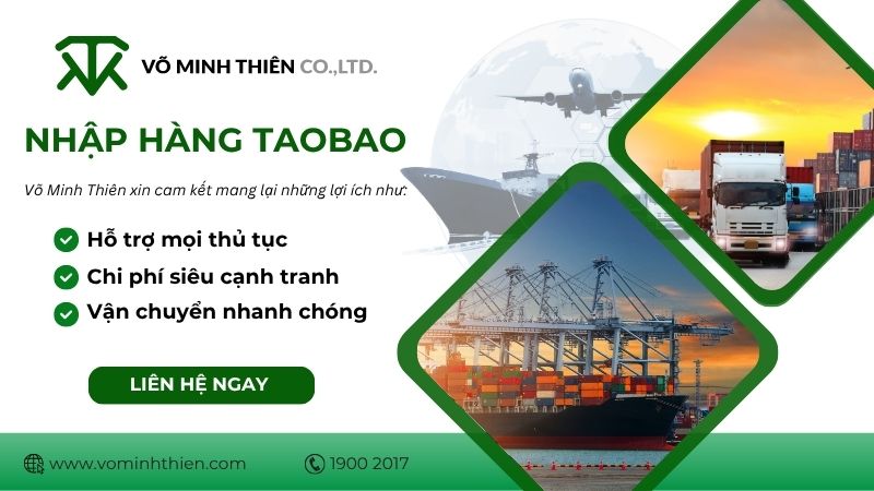 Võ Minh Thiên hỗ trợ nhập hàng trên Taobao uy tín, chuyên nghiệp