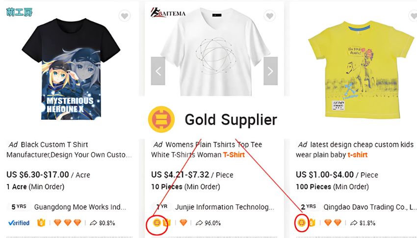 Bạn cũng có thể dựa vào Gold Supplier để đánh giá độ uy tín của đơn vị