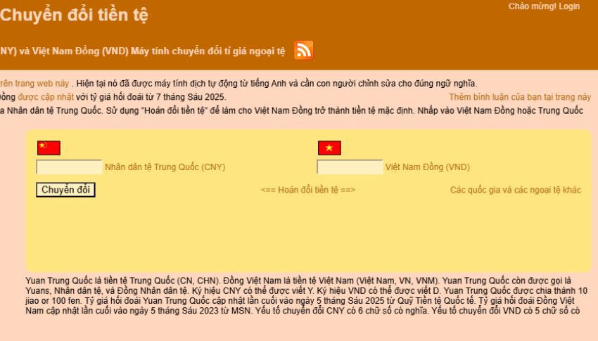 công cụ giúp bạn quy đổi giá tiền trên Taobao